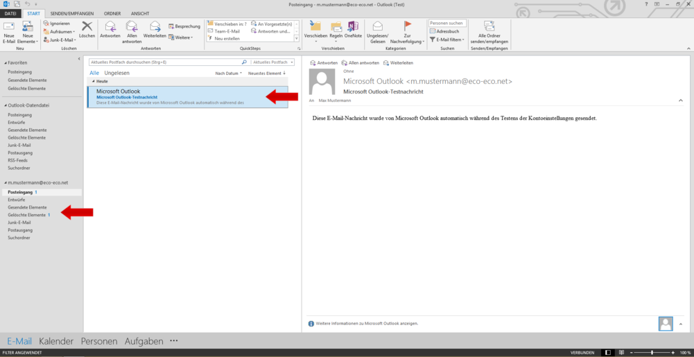 Microsoft Outlook 2013 IMAP - Schritt 12
