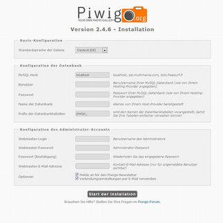 Piwigo - Installation