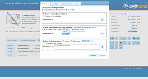 E-Mailmanager, umfangreicher Spamfilter Screenshot 3