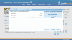 Übersicht der neuen PHP Konfiguration