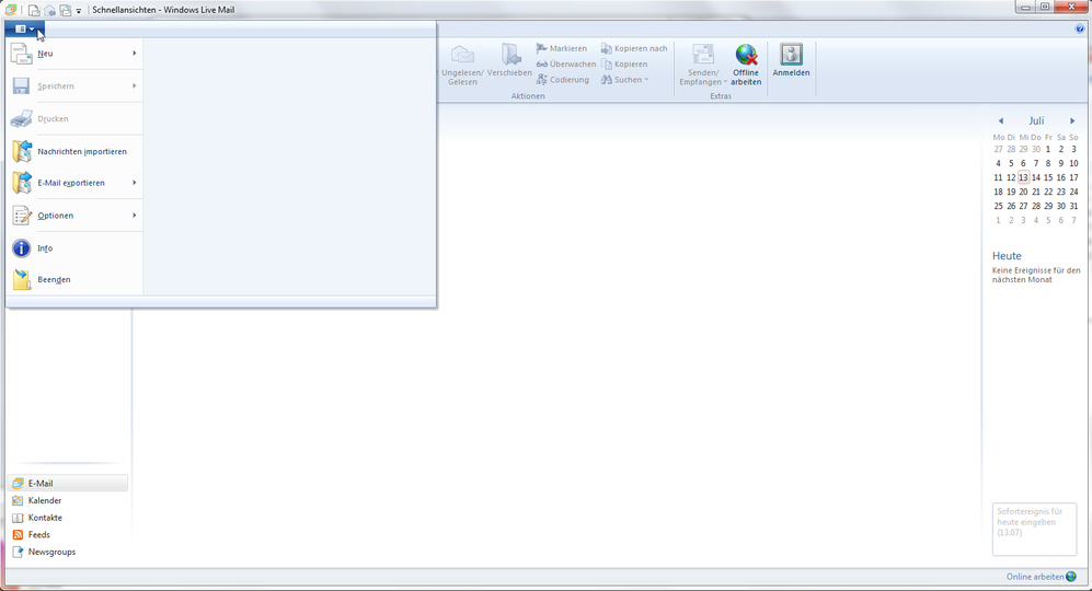 Windows Live Mail 2011 - Schritt 2