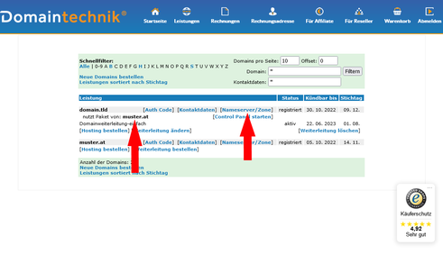 So gelangt man in die DNS-Zone