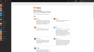 Typo3 - Admin Startseite