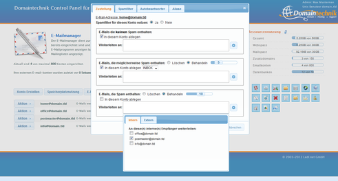 E-Mailmanager, umfangreicher Spamfilter Screenshot 2