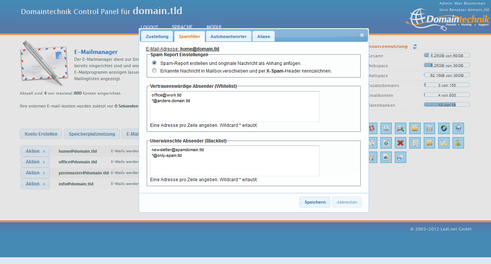 E-Mailmanager, umfangreicher Spamfilter Screenshot 5