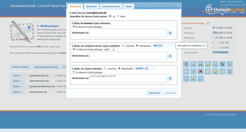 E-Mailmanager, umfangreicher Spamfilter Screenshot 4