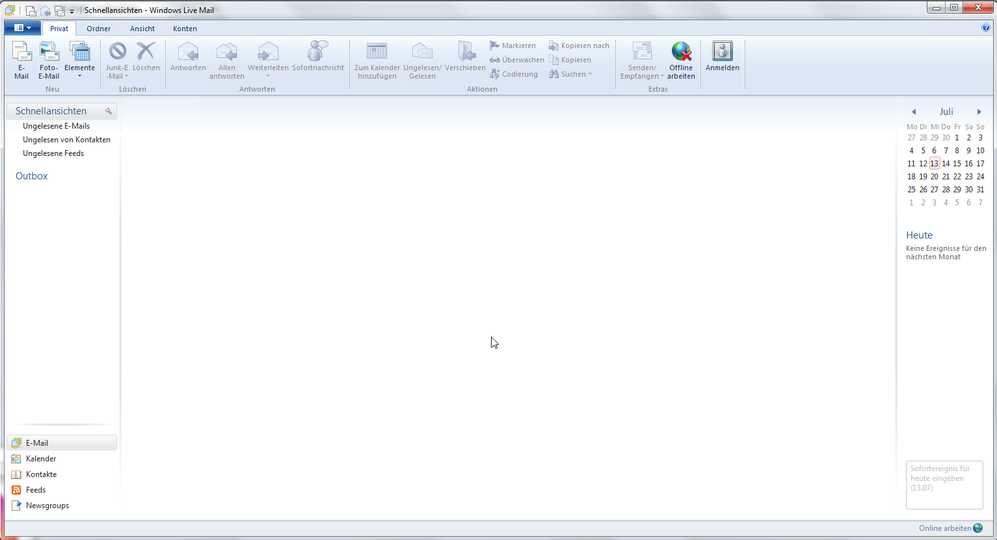 Windows Live Mail 2011 - Schritt 1