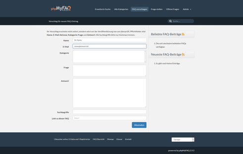 phpMyFAQ - Eintrag erstellen