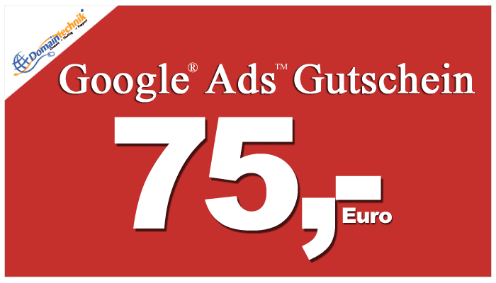 Hosting inklusive € 75 Google® AdsTM Gutschein