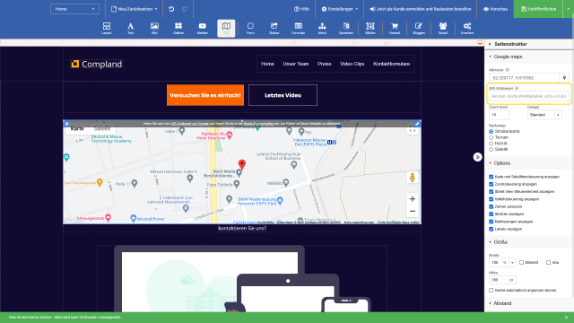 Google Maps einrichten Google Maps einrichten