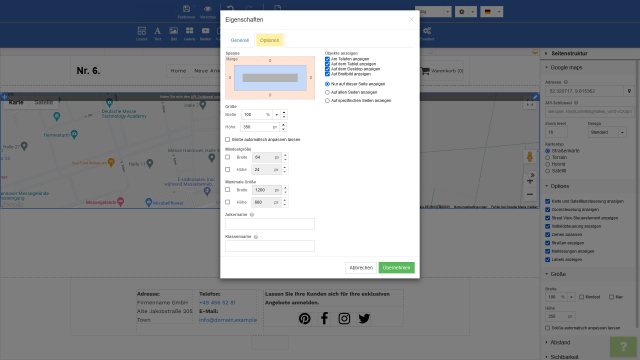 Google Maps weitere Optionen Google Maps weitere Optionen
