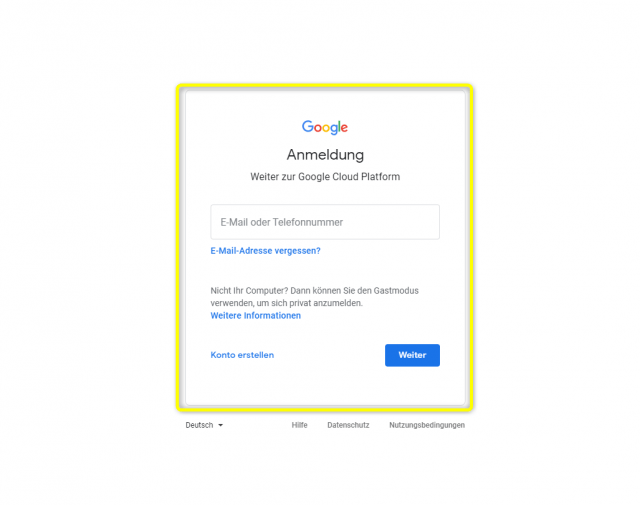 Google Entwickler Konsole Anmeldung Google Entwickler Konsole Anmeldung