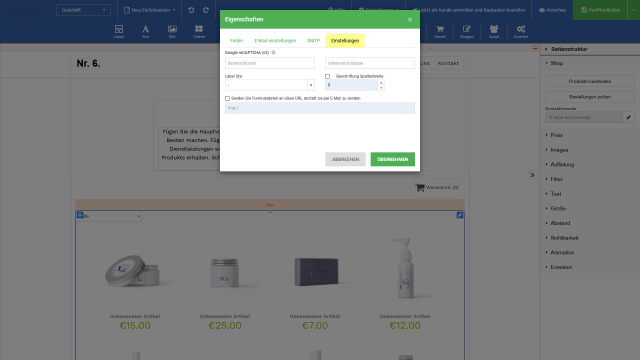 Onlineshop erstellen E-Mail Einstellungen Onlineshop erstellen E-Mail Einstellungen