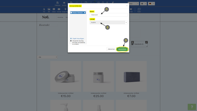 Onlineshop Versandländer Onlineshop Versandländer