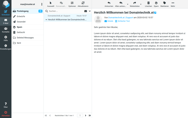 Domaintechnik Webmail
