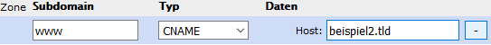 CNAME-Record Bild1