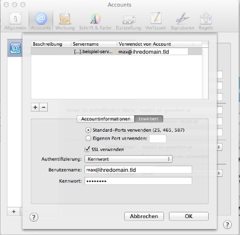 Apple Mail OSX 10.7+ - Schritt 5