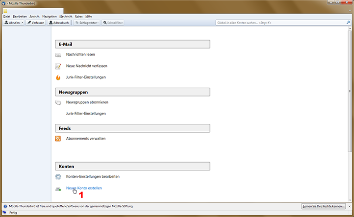 Mozilla Thunderbird 17 - Schritt 1