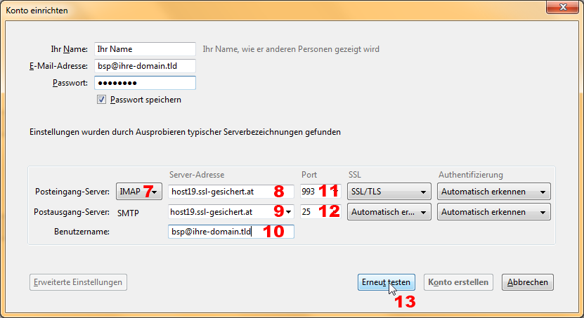 Mozilla Thunderbird 17 - Schritt 5 - Verschlüsselung