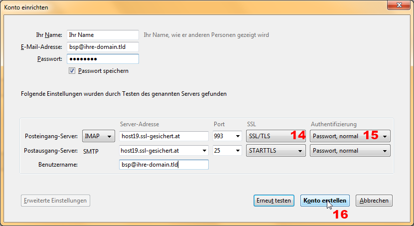 Mozilla Thunderbird 17 - Schritt 6 - Verschlüsselung