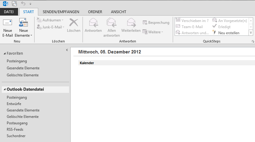 Microsoft Outlook 2013 POP3 - Schritt 1