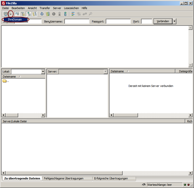 FTP Anleitung Filezilla Schritt 4