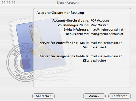 Apple Mail - Schritt 5