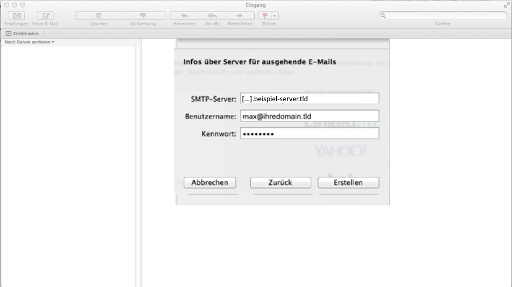 Apple Mail OSX 10.7+ - Schritt 4