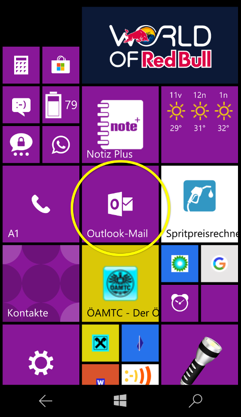 Schritt 1 - Windows 10 Smartphone