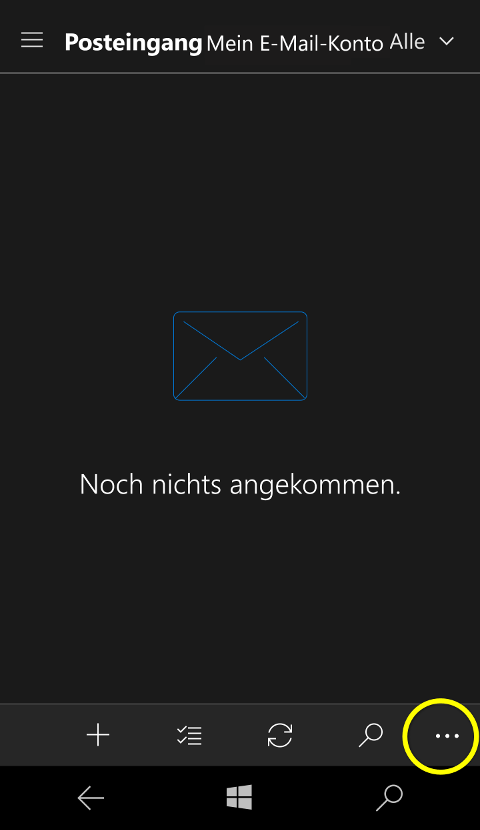 Schritt 2 - Windows 10 Smartphone