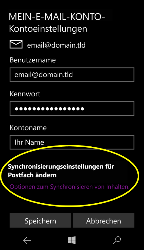 Schritt 5 - Windows 10 Smartphone