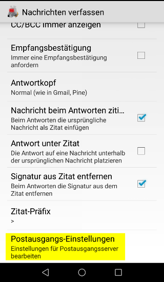 Android K9-Mail - SSL - Schritt 6.2