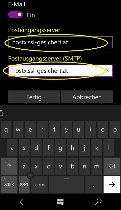 Schritt 7 - Windows 10 Smartphone