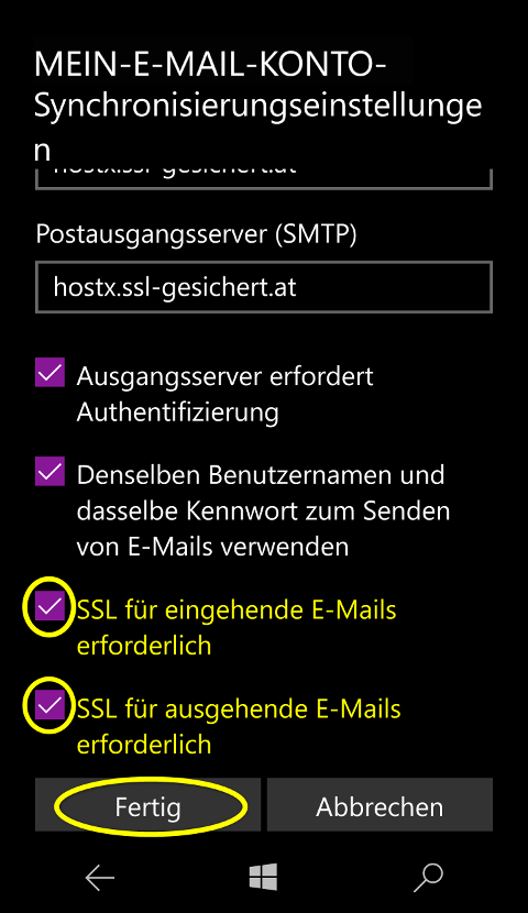 Schritt 8 - Windows 10 Smartphone