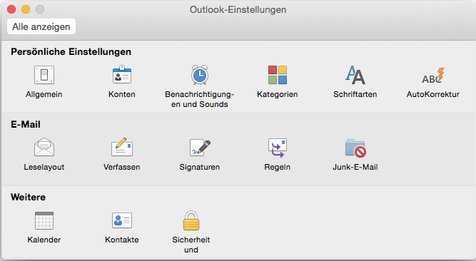 Microsoft Outlook für Mac 2016 - Schritt 2 - Bild 2