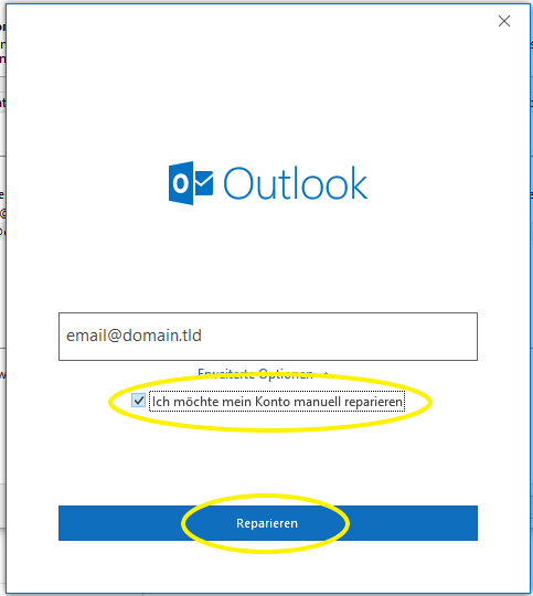 Outlook 2016 Herbst 2018 - SSL - Schritt 4.2