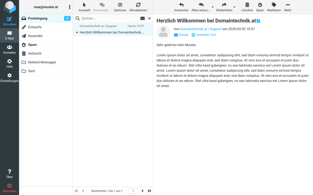 Roundcube Webmail Einrichten