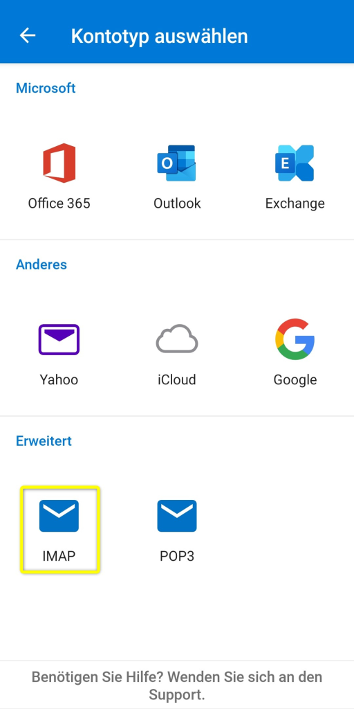 Android Outlook E-Mail einrichten