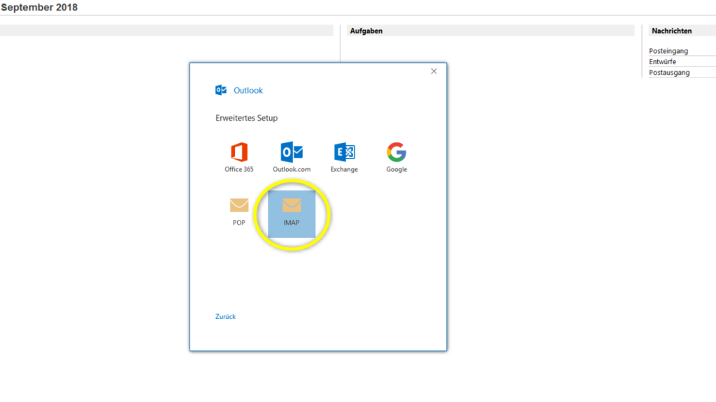 Outlook E-Mail einrichten