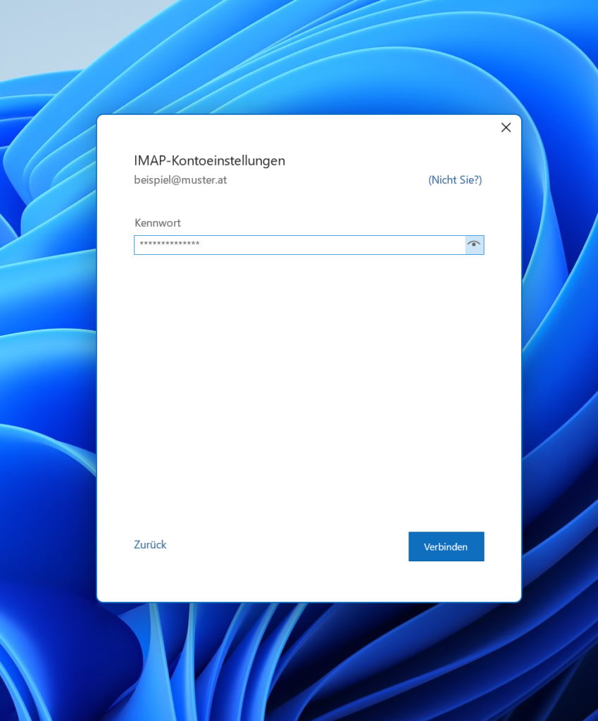 IMAP Kontoeinstellungen