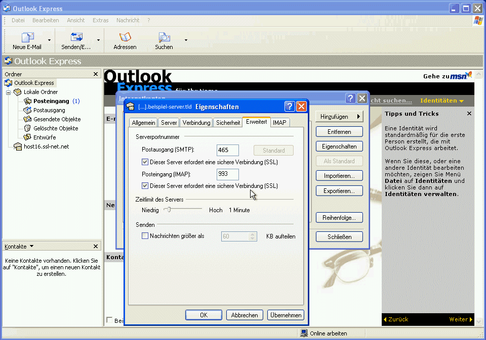Outlook Express Schritt 12