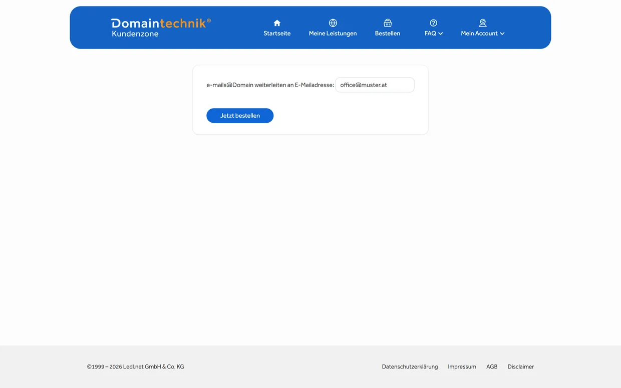 E-Mail Weiterleitung einrichten
