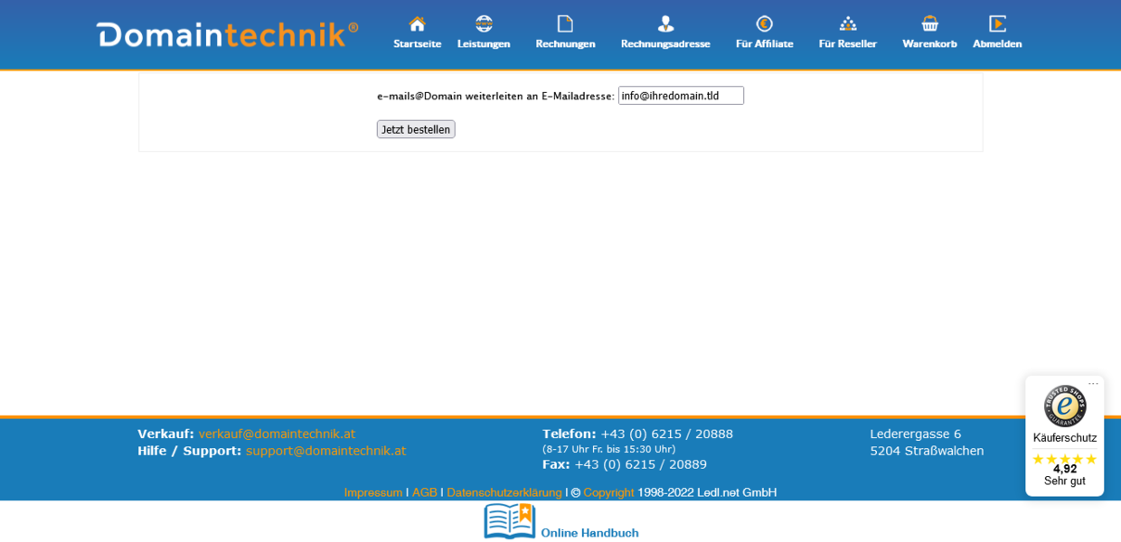 E-Mail Weiterleitung einrichten