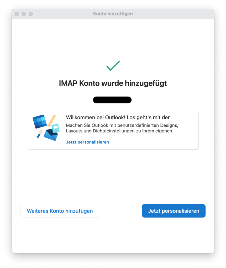 Outlook E-Mail Adresse hinzufügen