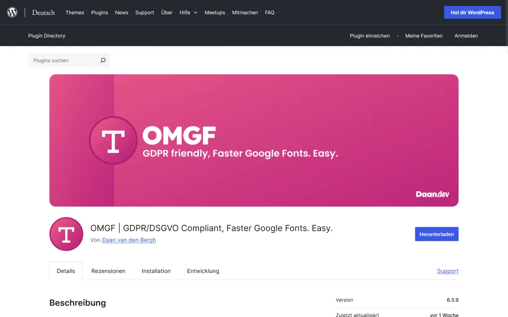 OMGF | Host Google Fonts Locally