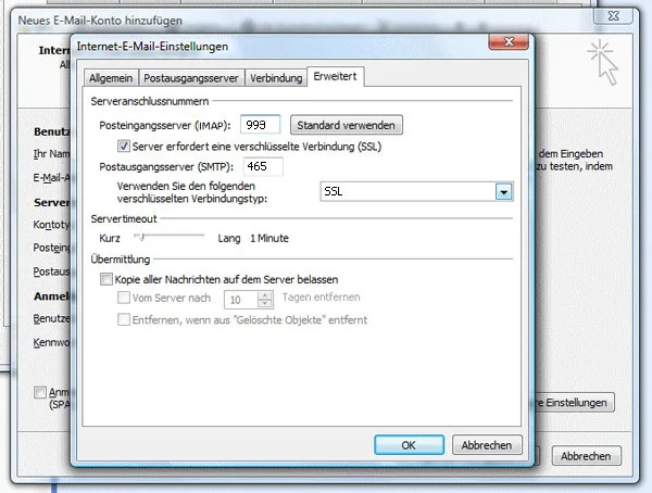 Outlook 2007 Erweitert