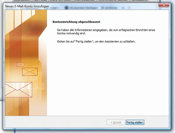 Outlook 2007 Fertig stellen