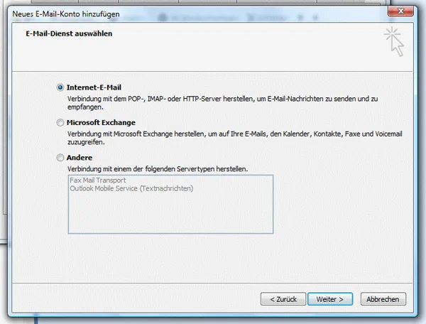 Outlook 2007 Internet-E-Mail