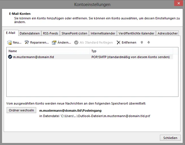 Outlook 2013 E-Mails abrufen