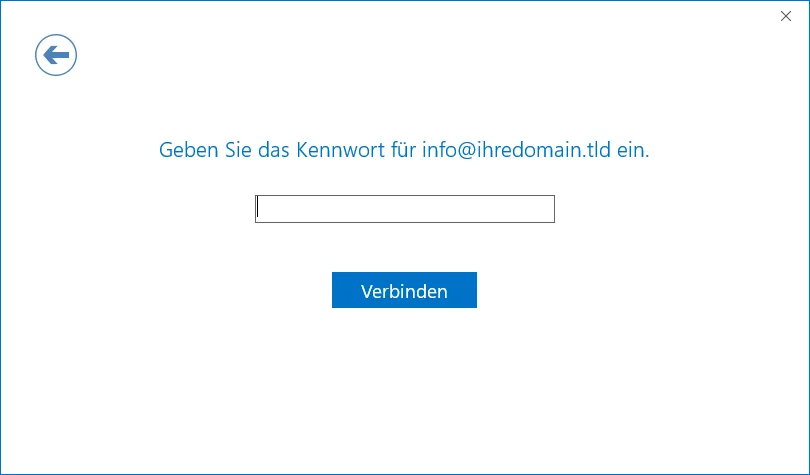 Outlook 2016 Passwort eingeben